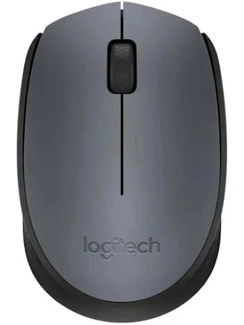 Mouse sem fio Logitech M170 - Preto e Cinza
