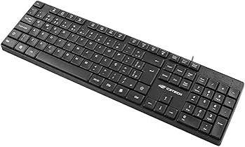 Teclado USB com fio preto cabo 2 metros C3 Tech KB-M11