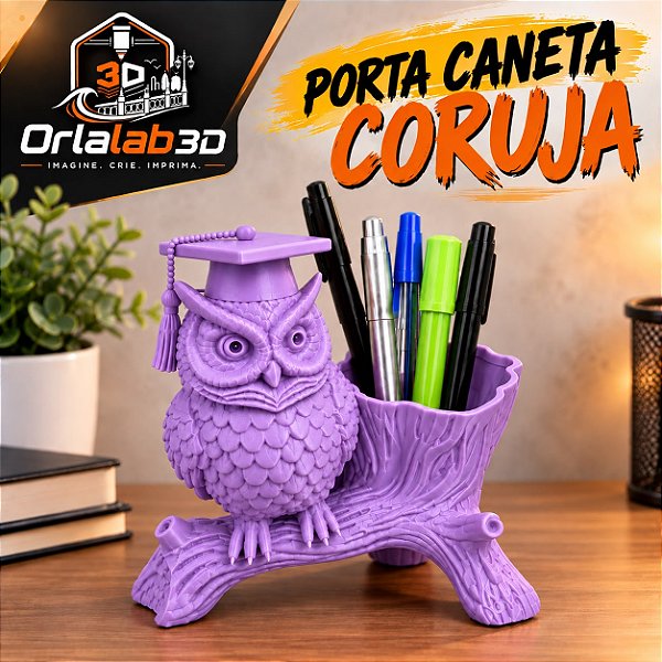 Porta Caneta Coruja
