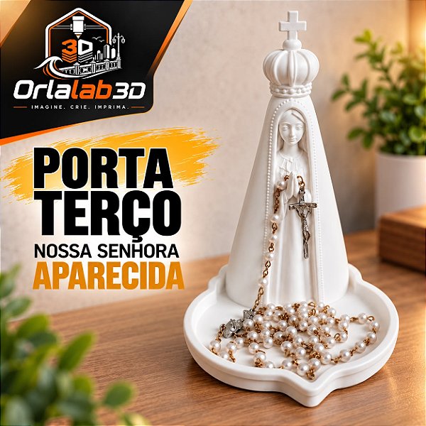 Porta Terço Nossa Senhora Aparecida com Bandeja
