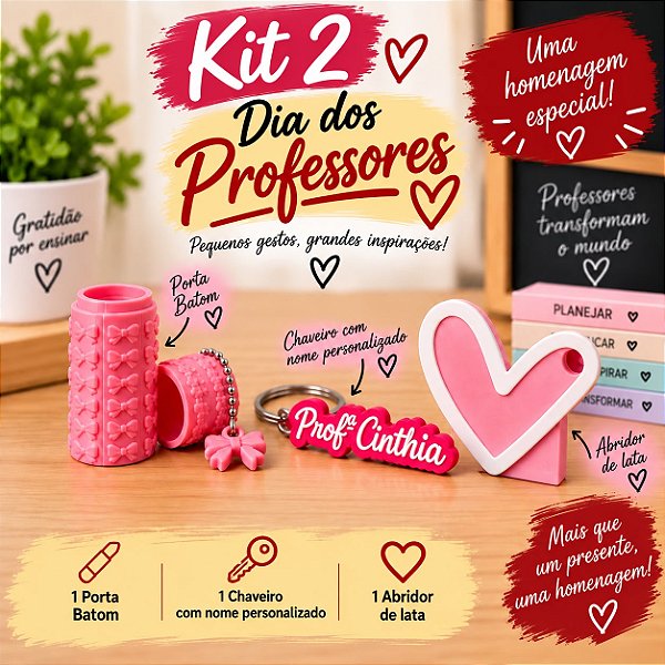 Kit 2 – Presente Dia dos Professores ❤️