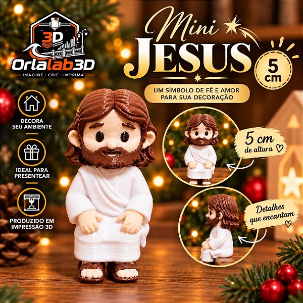✨ Mini Jesus – 5 cm | Fé em cada detalhe ✨
