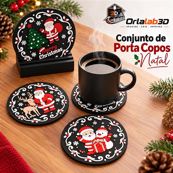 Conjunto de Porta Copos Natal 🎄☕