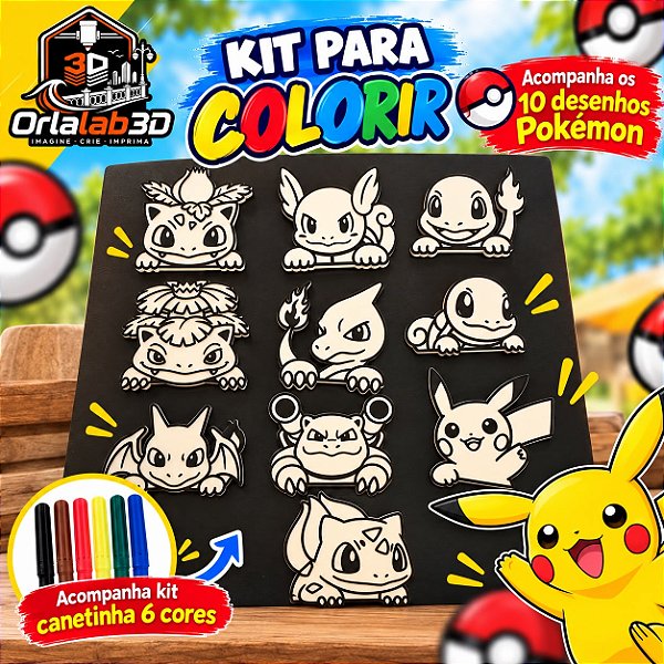 Kit para Colorir Pokémon