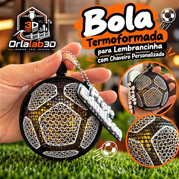 Bola Termoformada com Chaveiro Personalizado