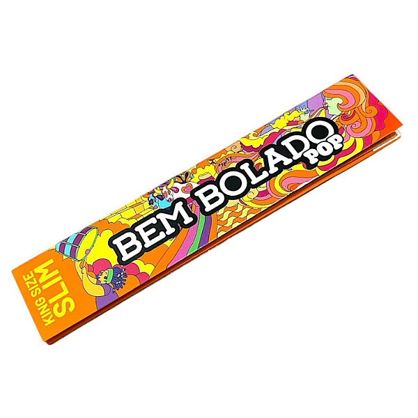 Seda Bem Bolado Pop King Size Slim - Edição Psicodélica Laranja - Fina