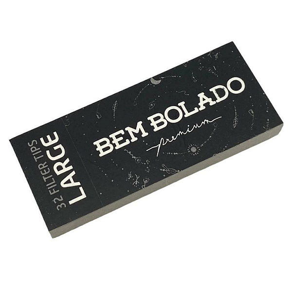 Piteira Bem Bolado Premium Large - 32 Filter Tips - Preta - Edição Premium