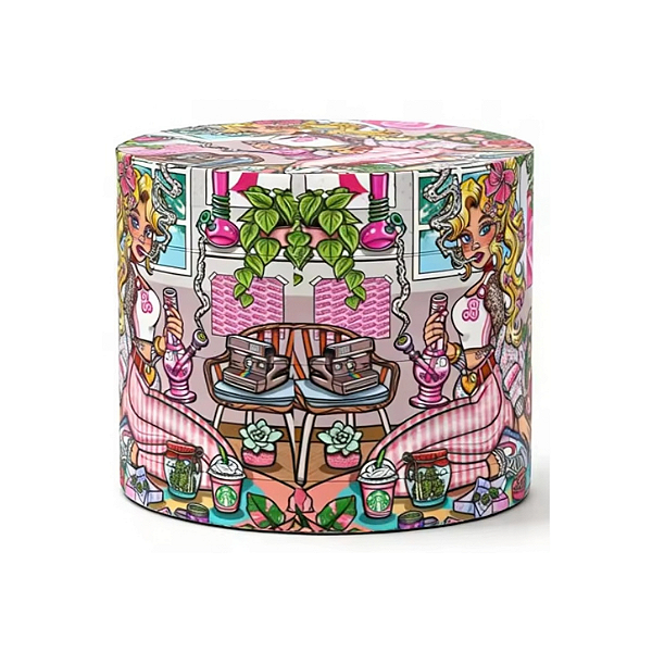 Dichavador Metal 4 Partes 50mm - Barbie Girl Stoner Edition