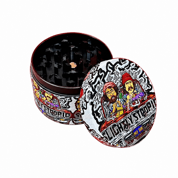 Dichavador de Metal 4 Partes 50mm - Slightly Stoopid Cheech & Chong