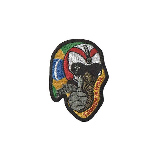 Patch Bordado Piloto de Esquadrilha com Fecho de Contato