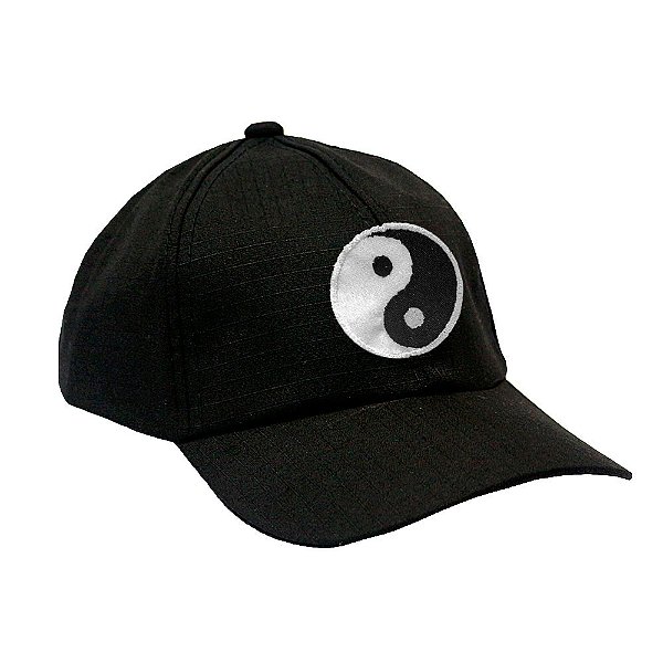 Boné Preto Militar Ripstop Yin Yang