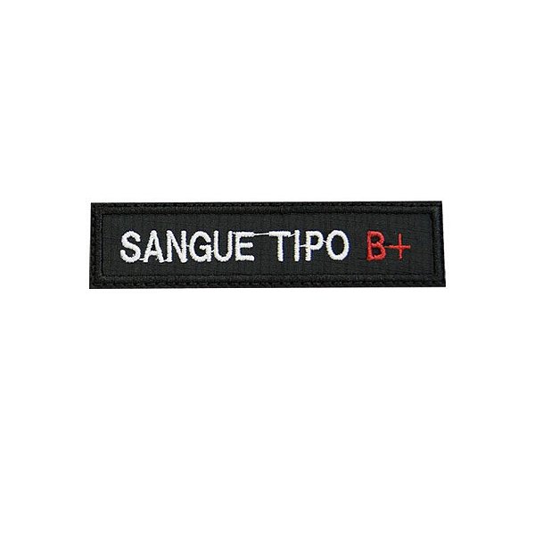 Bordado Termocolante Tipo Sanguíneo B+