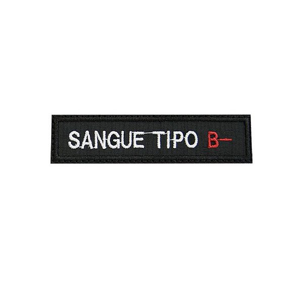 Bordado Termocolante Tipo Sanguíneo B-