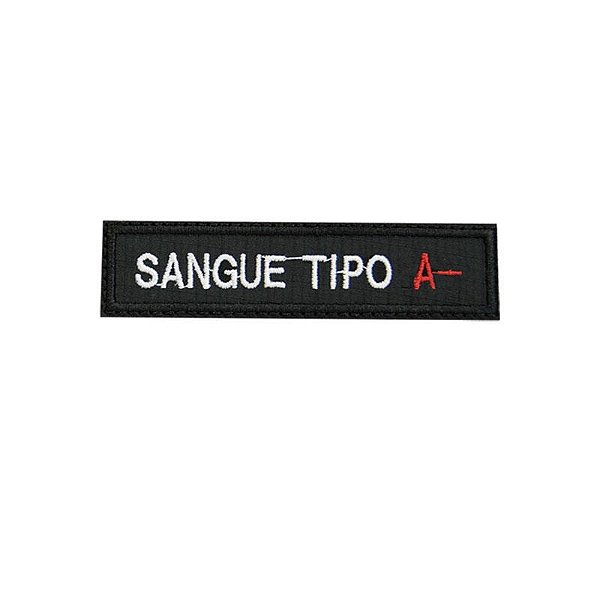 Bordado Termocolante Tipo Sanguíneo A-