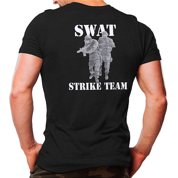 Camiseta Militar Estampada SWAT Strike Team