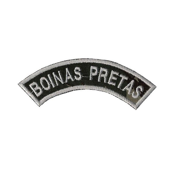 Patch Bordado Tarjeta Boinas Pretas com Fecho de Contato