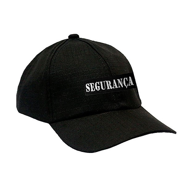 Boné Preto Militar Ripstop Segurança Branco