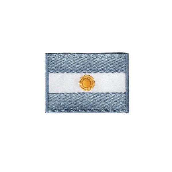Patch Bordado Bandeira Argentina com Fecho de Contato