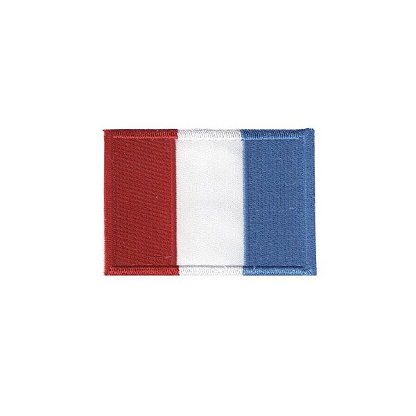 Patch Bordado Bandeira França com Fecho de Contato