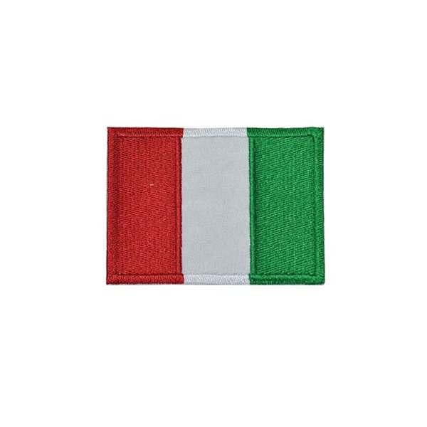 Patch Bordado Bandeira Itália com Fecho de Contato