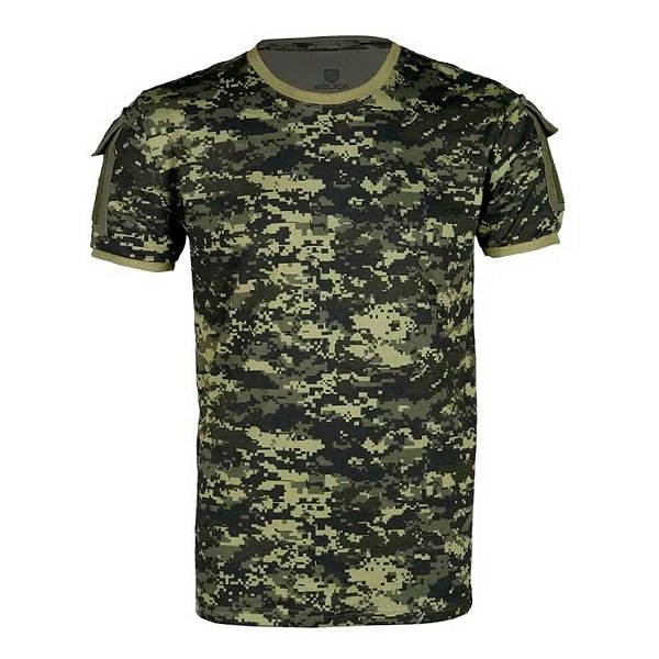 Camiseta Tática Masculina Ranger | Camuflado Digital Pântano