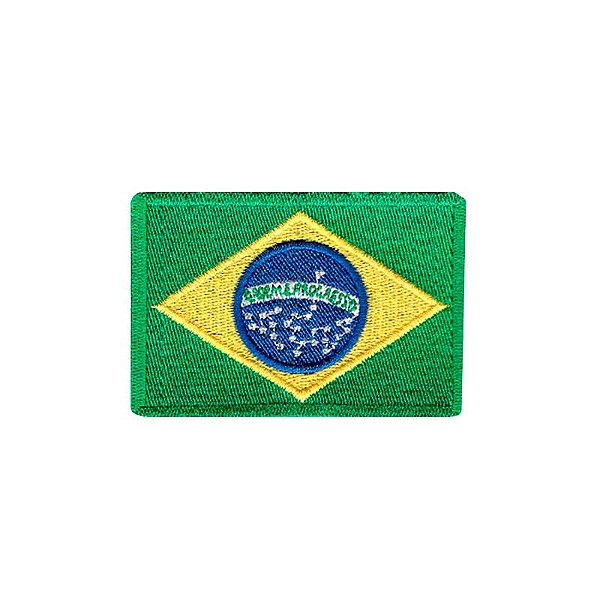 Patch Bordado Pesca Esportiva Brasil com Fecho de Contato