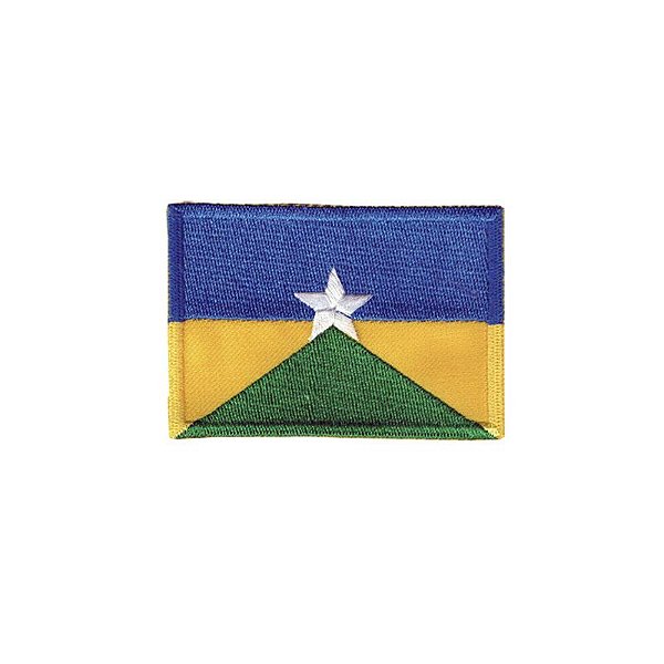 Patch Bordado Bandeira Rondônia com Fecho de Contato