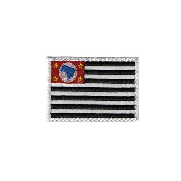 Patch Bordado Bandeira de São Paulo com Fecho de Contato