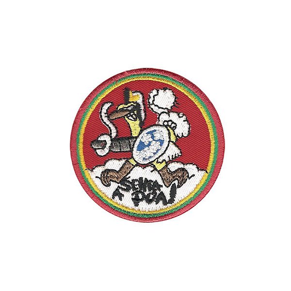 Patch Bordado Senta A Púa com Fecho de Contato