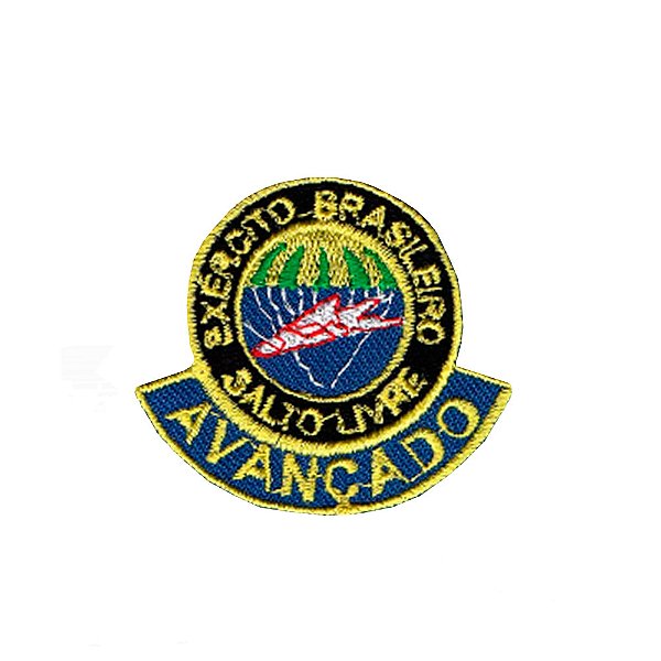 Patch Bordado Brevet Salto Livre Avançado com Fecho de Contato