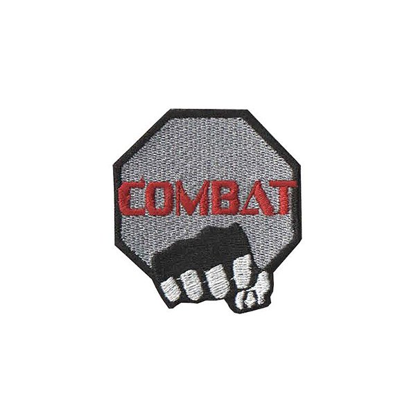 Patch Bordado Combat com Fecho de Contato
