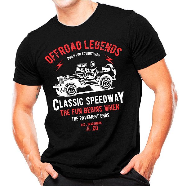 Camiseta Militar Estampada Off Road Legends