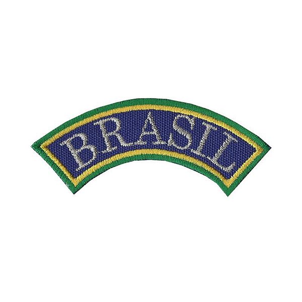 Patch Bordado Tarjeta Brasil com Fecho de Contato