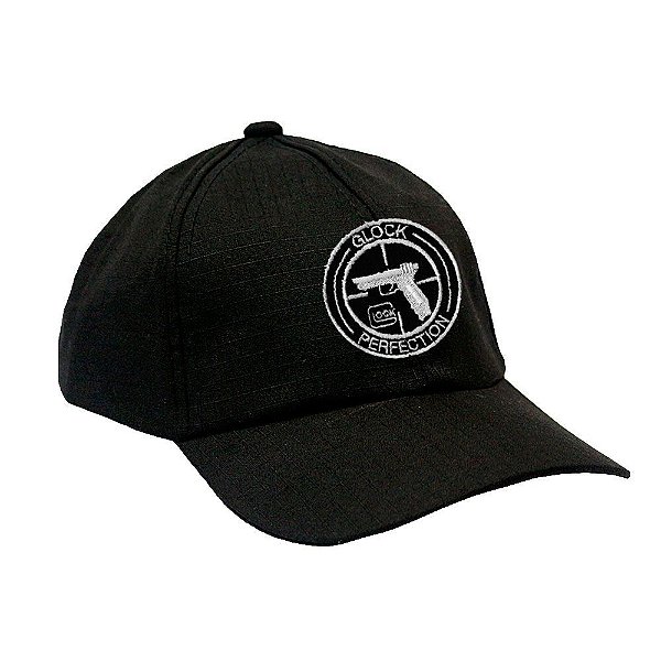 Boné Militar Rip Stop com Patch Aplicado Glock | Preta - Atack