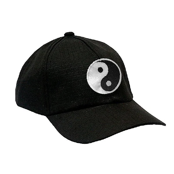 Boné Militar Yin Yang Preto em Rip Stop