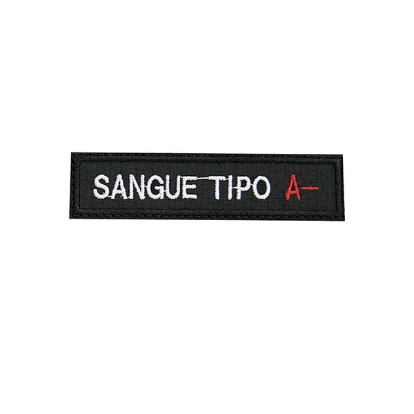 Bordado Termocolante Tipo Sanguíneo A-