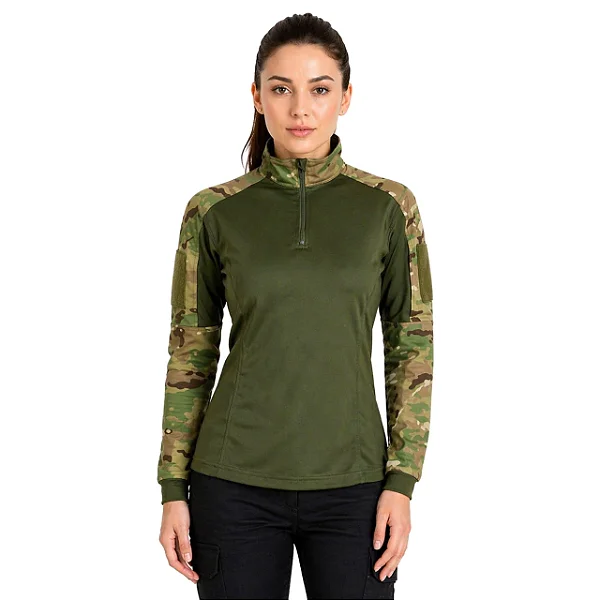 Combat Shirt Feminina Camuflada Multicam