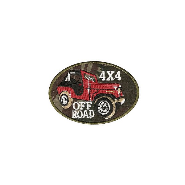 Bordado Termocolante 4x4 Off Road Vermelho