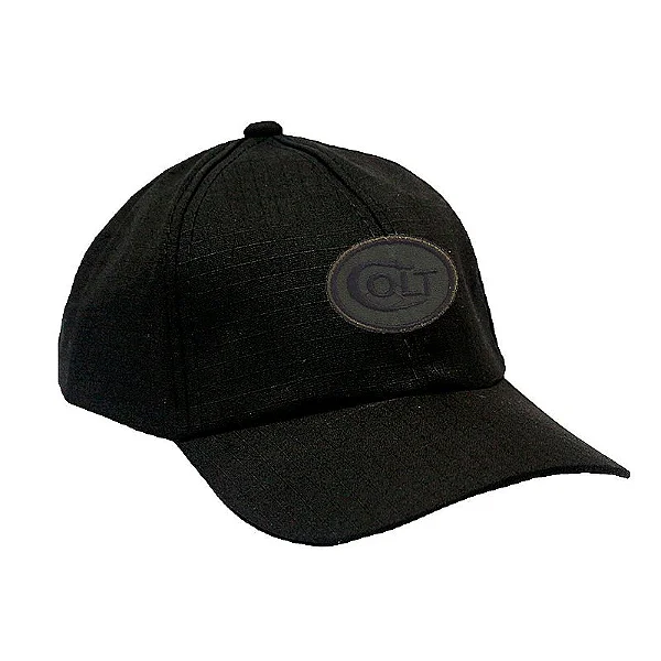 Boné Preto Militar Ripstop com Patch Colt