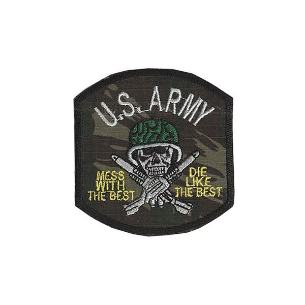 Patch Bordado U.S. Army com Fecho de Contato