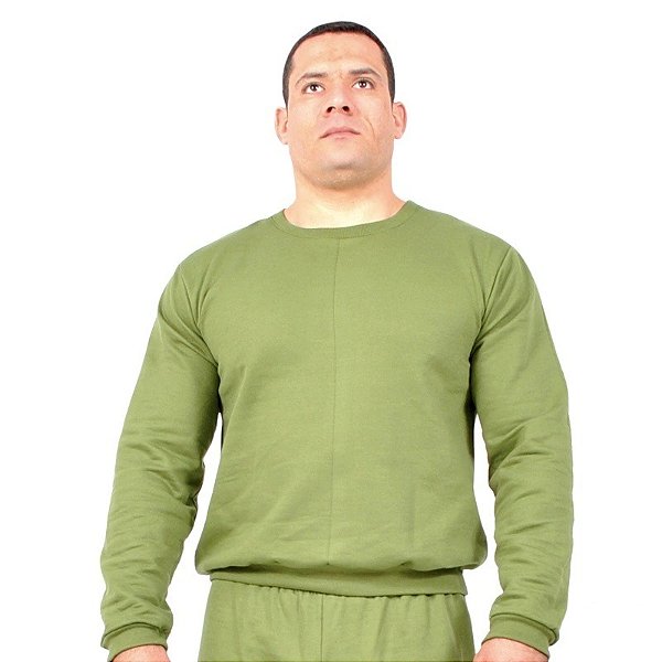 Blusa de Moletom para Treinamento Físico Militar TFM | Verde