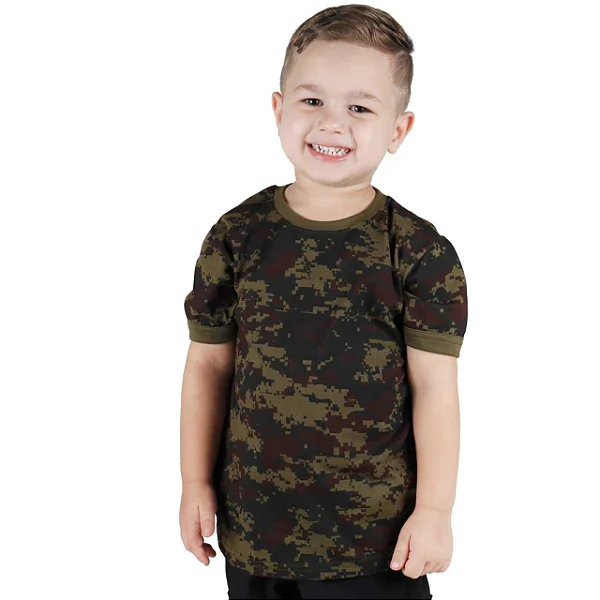 Camiseta Infantil Soldier | Camuflado Digital Argila