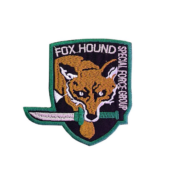 Patch Bordado Fox Hound com Fecho de Contato