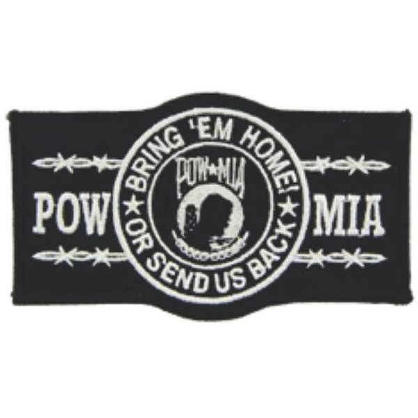 Patch Bordado Pow Mia com Fecho de Contato