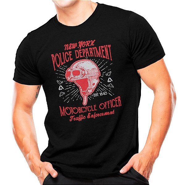 Camiseta Militar Estampada New York Department