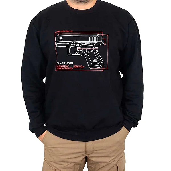 Blusa de Moletom Estampada Glock G43