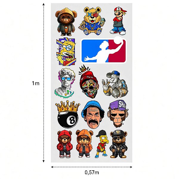 Impressão de estampas em DTF (57x100)