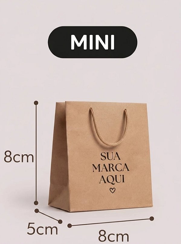 Sacola Personalizada Mini (50 Unidades)