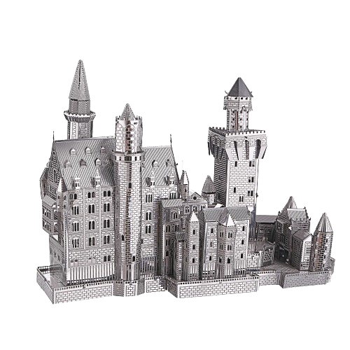 Castelo de Neuschwanstein Prata- 3D Piececool