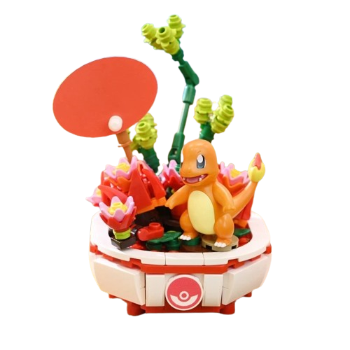 Charmander Series Pokémon Plantas Suculentas - Blocos de Montar
